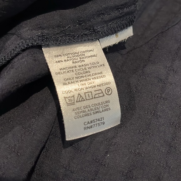 Ann Taylor cotton navy dress - Picture 2 of 2